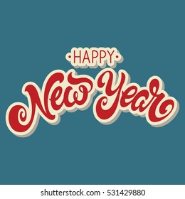 Happy New Year 2017. Vector lettering illustration design.