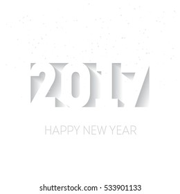 Happy new year 2017 vector background. Cover of business diary for 2017 with wishes. Vector design template.