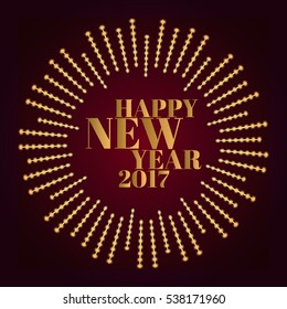 Happy New Year 2017. Vector Illustration