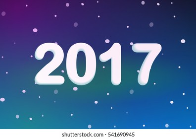 Happy new year 2017 vector background
