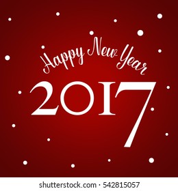 Happy new year 2017, vector illustration.