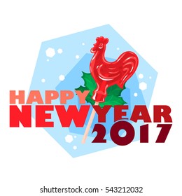 Happy new year 2017 vector illustration