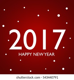 Happy new year 2017, vector illustration.