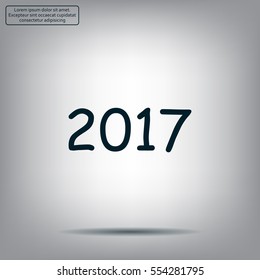 Happy new year 2017 - vector icon