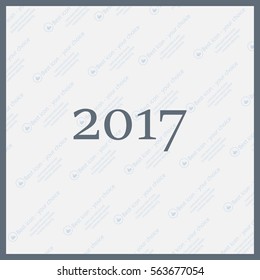 Happy new year 2017 - vector icon