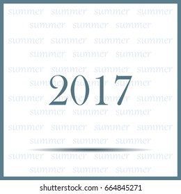 Happy new year 2017 - vector icon 