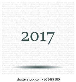 Happy new year 2017 - vector icon