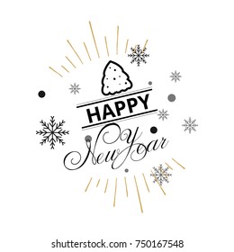 Happy new year 2017 Vector Design Background.