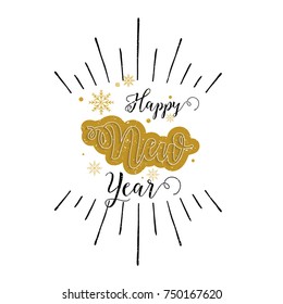 Happy new year 2017 Vector Design Background.