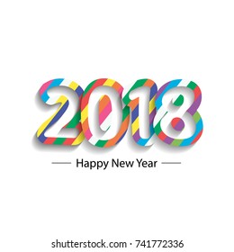 Happy new year 2018 - 2017 Text Design Vector illustration