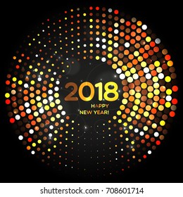 Happy New Year 2018 abstract light background for your design
