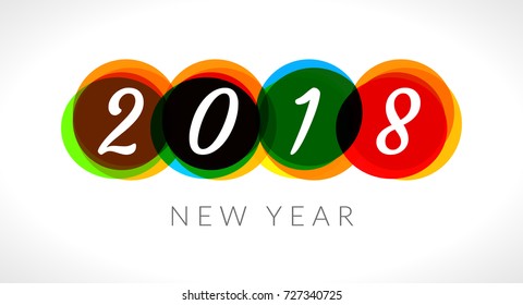 Happy new year 2018 abstract banner background. 2018 greeting celebration.