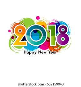 Happy New Year 2018, background or element of a holidays card