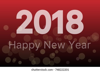 Happy new year 2018 background decoration,  Vector illustration.