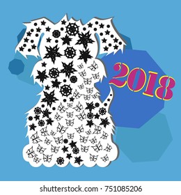 Happy New Year 2018 Background for your Seasonal Greetings Card or Christmas themed invitations