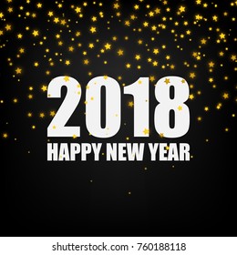 Happy New Year 2018 background decoration. Vector Illustration