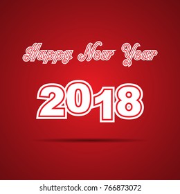 Happy New Year 2018 background decoration. Vector illustration.