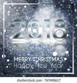 Happy New Year 2018 background glitter decoration