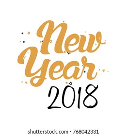 Happy New Year 2018 background decoration.Vector illustration of 2018 year.