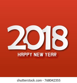 Happy New Year 2018 background decoration.Vector illustration of 2018 year.