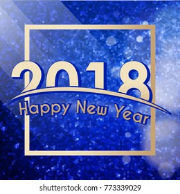 Happy New Year 2018 background glitter decoration