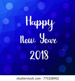 Happy New Year 2018 background decoration. Greeting card design template 2018 confetti. Vector illustration of date 2018 year. Celebrate brochure or flyer.