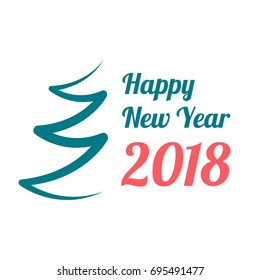 Happy New Year 2018 banner