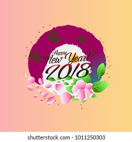 happy new year 2018, beautiful greeting card