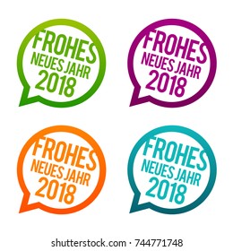 Happy new Year 2018 Buttons - Frohes neues Jahr 2018 Buttons.