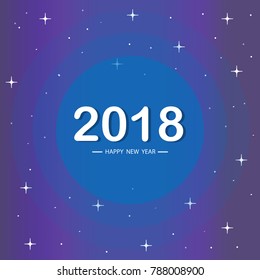 Happy New Year 2018 . Can be used on the calendar. And advertising.