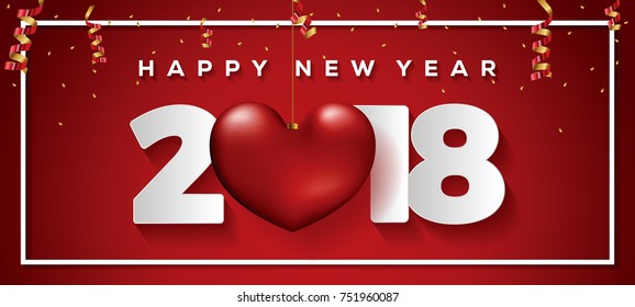 Happy New Year 2018 Card