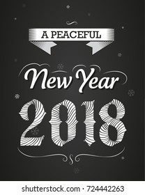 Happy New year 2018 celebration banner