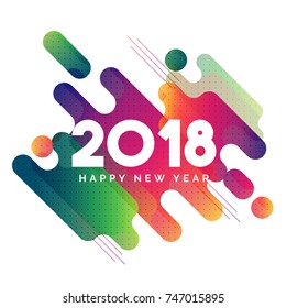 Happy New Year 2018 Celebration Background.