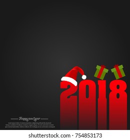 Happy New Year 2018. celebration vector illustration.