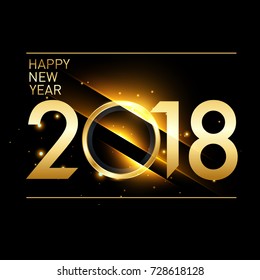 Happy New Year 2018 colorful abstract design, vector elements for calendar and greeting card.