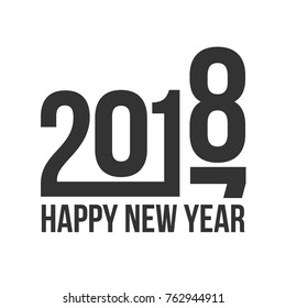 Happy new year 2018 concept design symbol