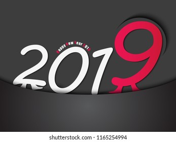 Happy new year 2018 creative design vector illustration for greeting card and abstract background...