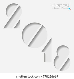 Happy new year 2018 creative and colorful design vector illustration for greeting card and abstract background...