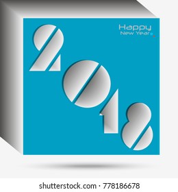 Happy new year 2018 creative and colorful design vector illustration for greeting card and abstract background...