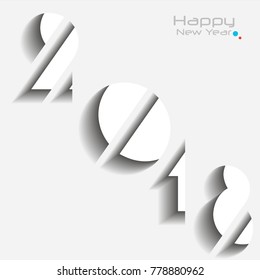 Happy new year 2018 creative and colorful design vector illustration for greeting card and abstract background...
