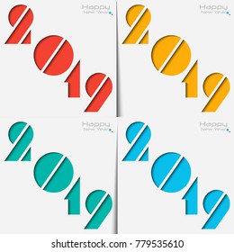 Happy new year 2018 creative design vector illustration for greeting card and abstract background...