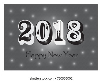 Happy New Year 2018 design vector