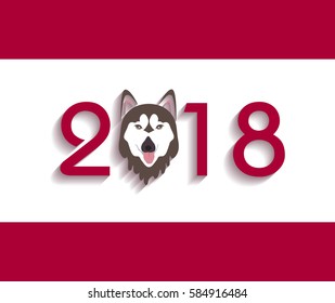 Happy new year 2018 year of dog.
