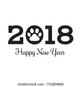 Happy New Year 2018 dog chines new year