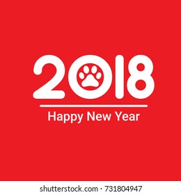 Happy New Year 2018 dog chines new year