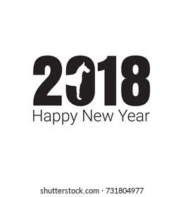Happy New Year 2018 dog chines new year