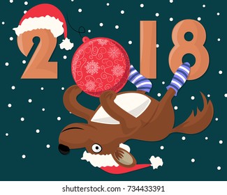 happy new year 2018 dog