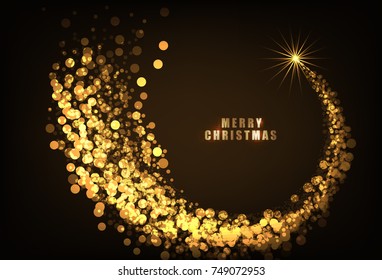 Happy new year 2018 gold color background. vector illustration