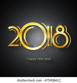 Happy New Year 2018 Greeting Card | EPS10 Vector Design