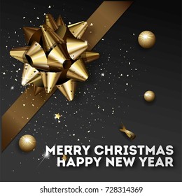 Happy New Year 2018 greeting card or poster template flyer or invitation design.